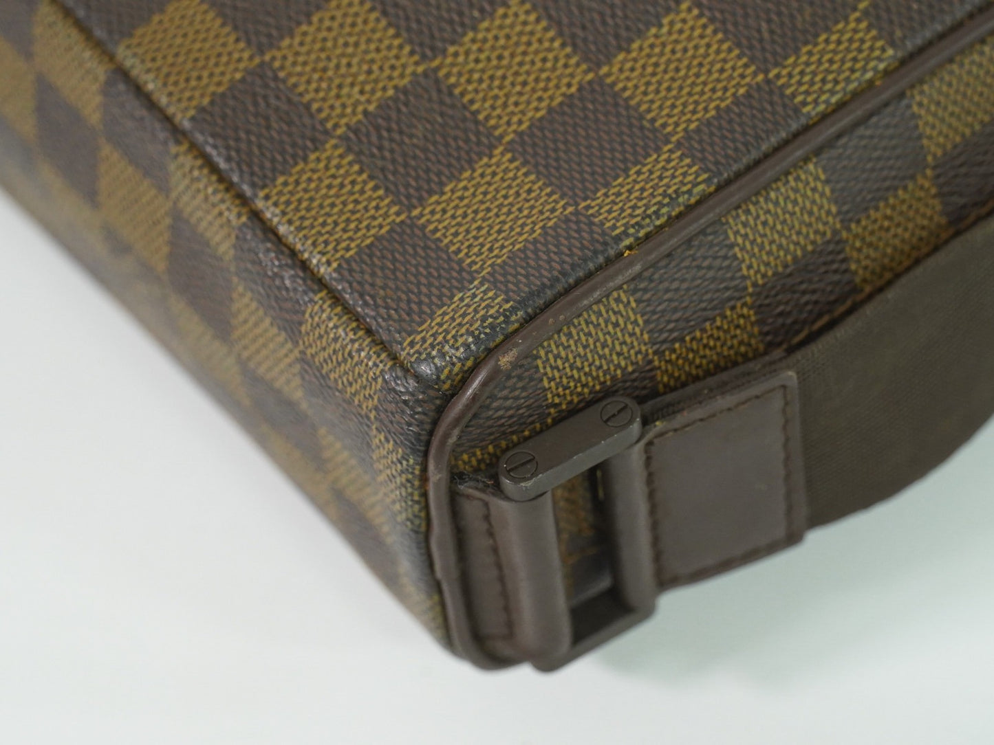 Louis Vuitton Olav Handbag Damier, BROWN, CANVAS, Shoulder bag