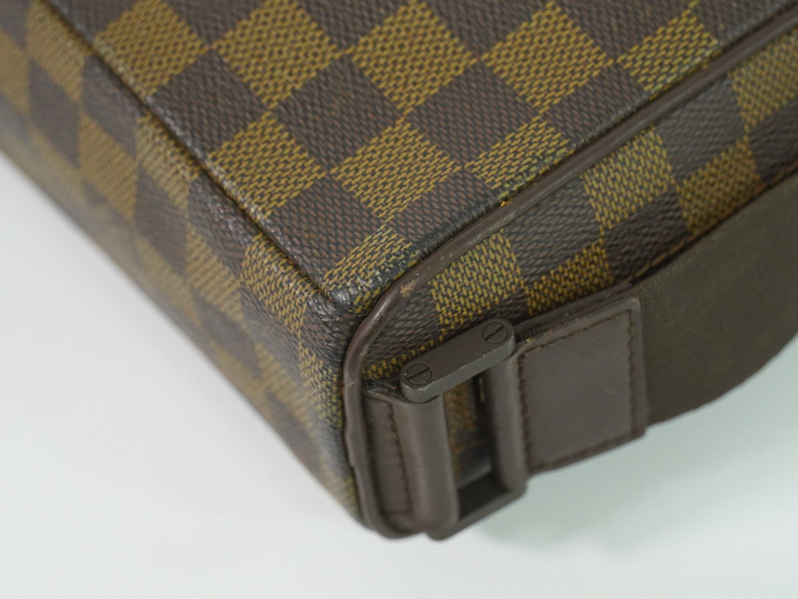Louis Vuitton Olav Handbag Damier, BROWN, CANVAS, Shoulder bag
