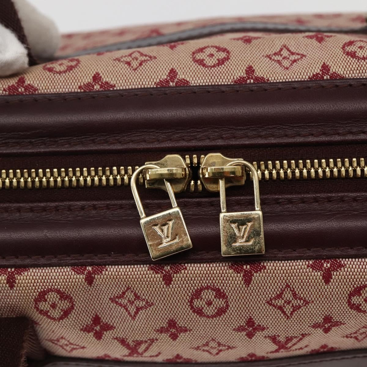 Louis Vuitton Josephine Handbag Mini Lin, RED, CANVAS, Handbag