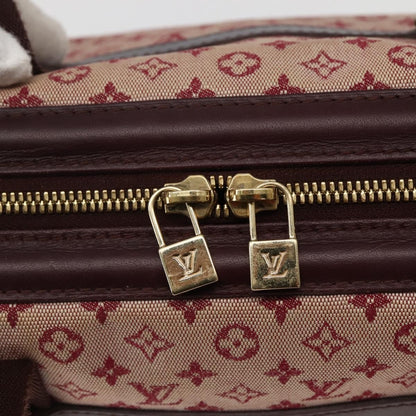 Louis Vuitton Josephine Handbag Mini Lin, RED, CANVAS, Handbag