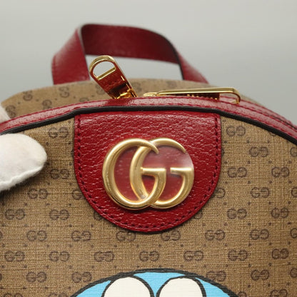 Gucci Doraemon Zip Backpack Printed Mini GG Coated Canvas, BEIGE, CANVAS, Backpack