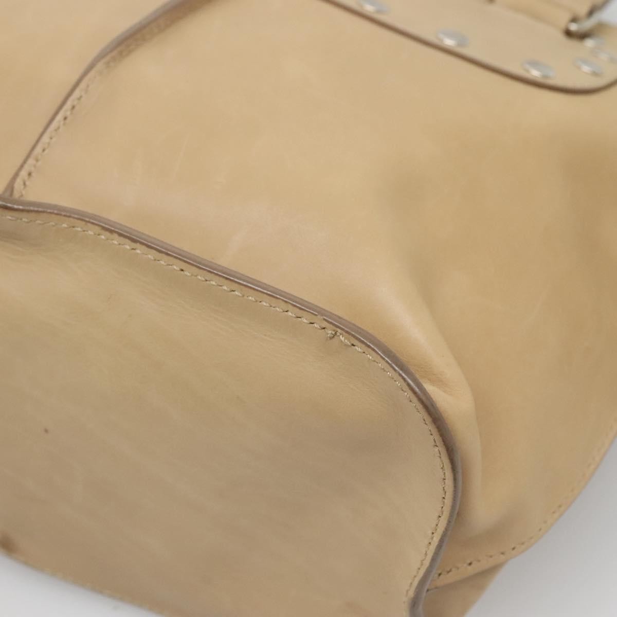 Celine Handbag Leather, BEIGE, LEATHER, Handbag