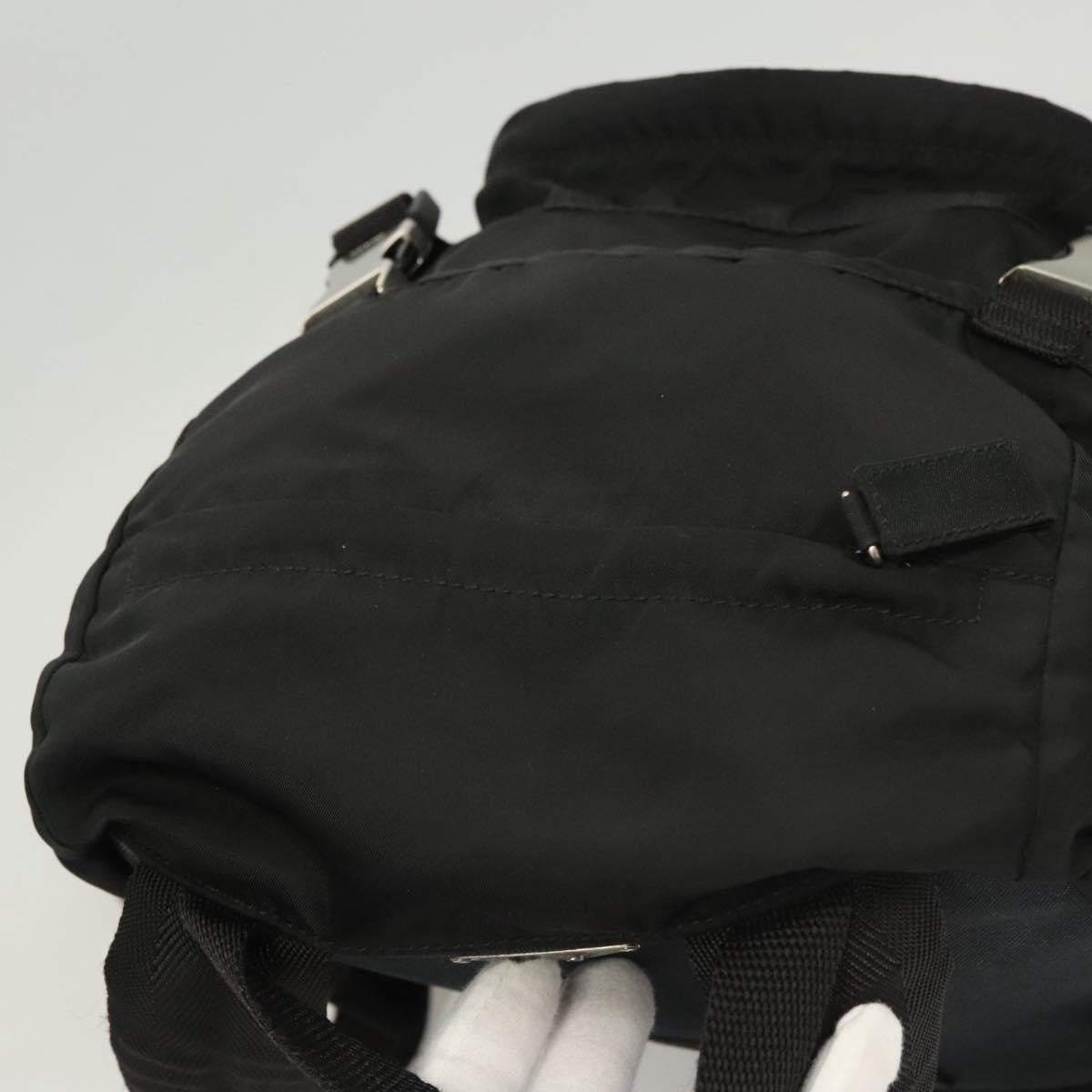 Prada Logo Backpack Tessuto, BLACK, NYLON, Backpack