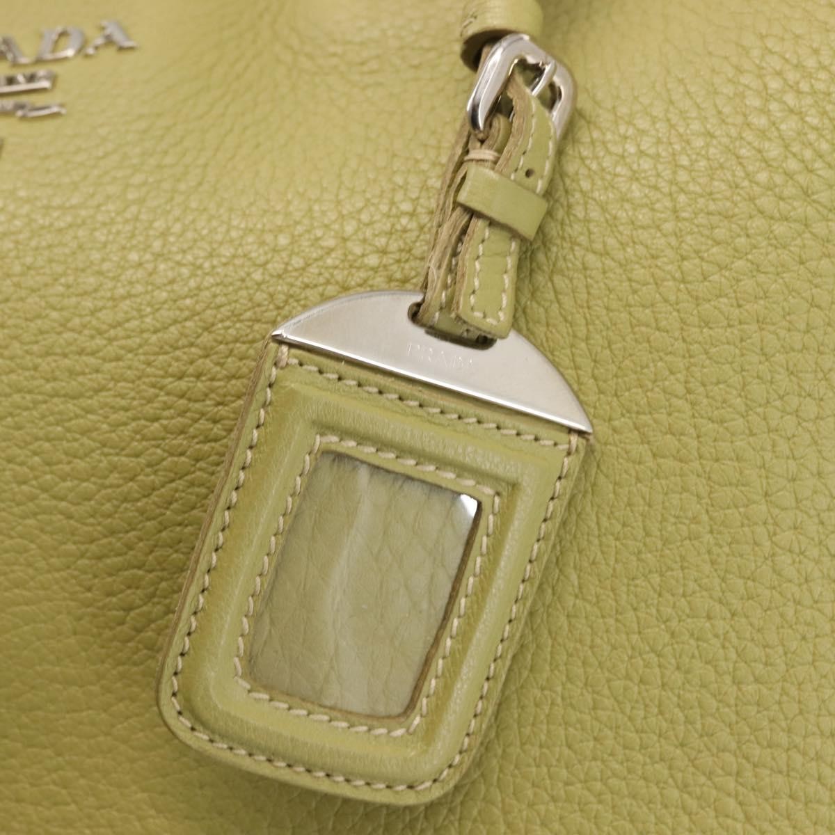 Prada Shopping Tote Vitello Daino, GREEN, LEATHER, Tote bag