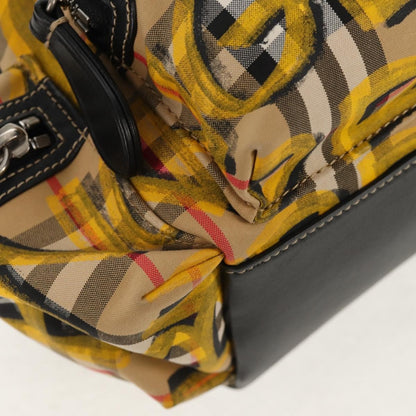 Burberry Graffiti Rucksack Backpack Vintage Check Canvas, BEIGE, CANVAS, Backpack