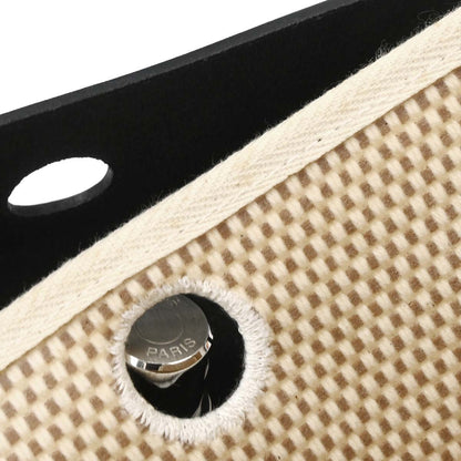 Hermes Herbag Clutch Canvas, Black, Canvas, Handbag