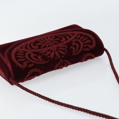 Bally Vintage Shoulder Bag Velvet, RED, VELVET, Shoulder bag