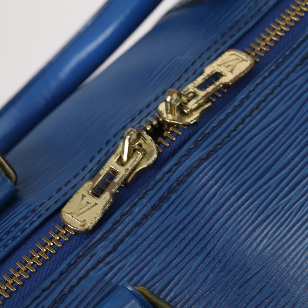 Louis Vuitton Keepall Bag Epi Leather, BLUE, LEATHER, Travel bag