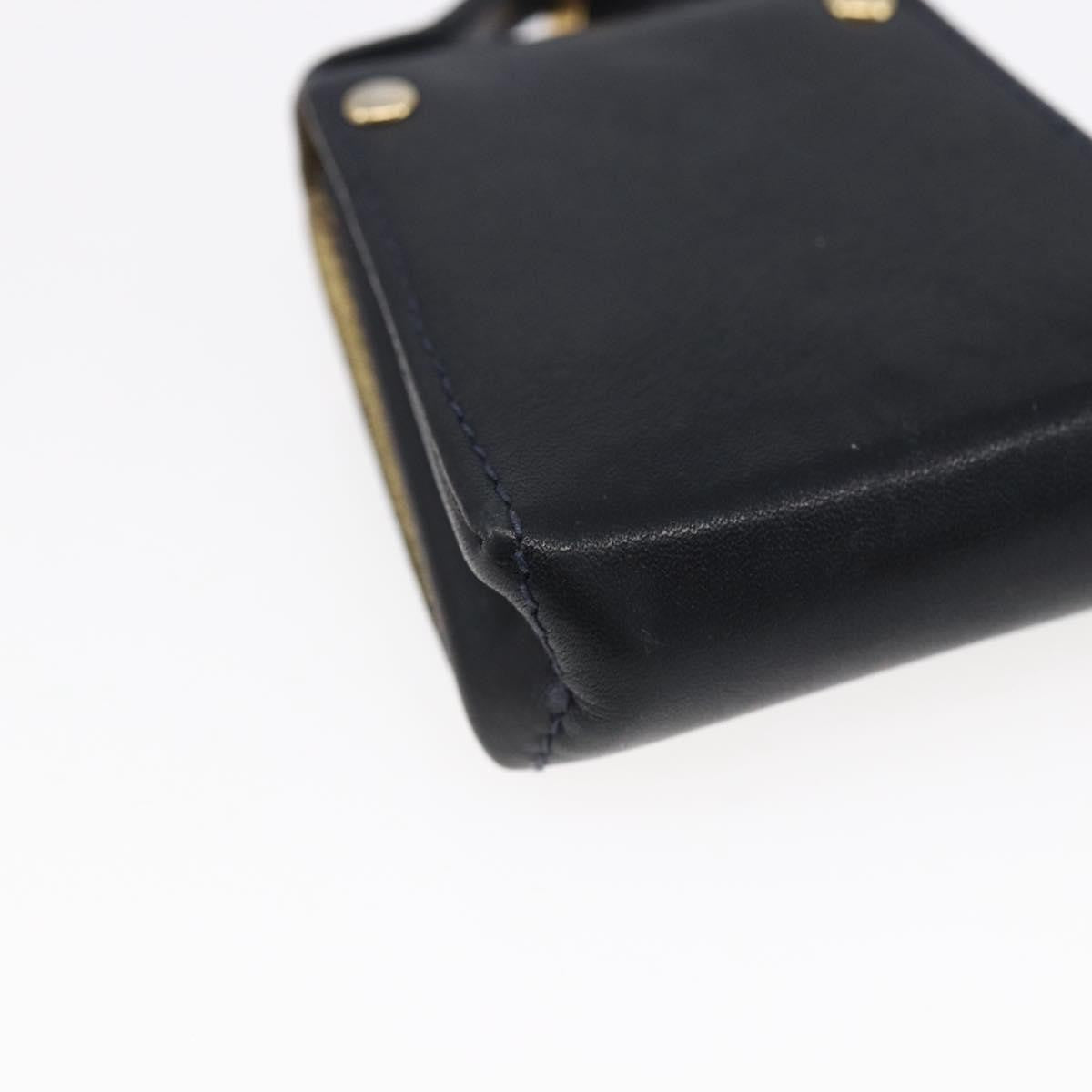 Salvatore Ferragamo Gancini Charm Convertible Shoulder Bag Leather, NAVY, LEATHER, Shoulder bag