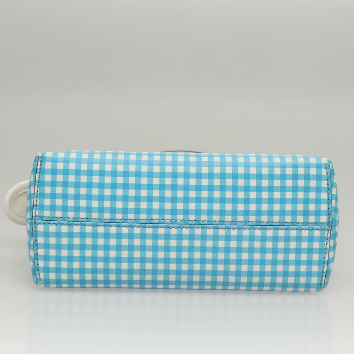 Fendi By The Way Satchel Printed Leather, BLUE, LEATHER, Handbag