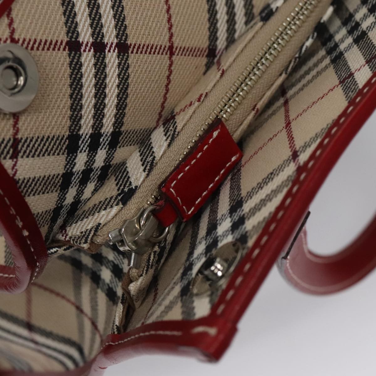 Burberry Nova Check Tote Canvas and Leather, BEIGE, CANVAS, Tote bag