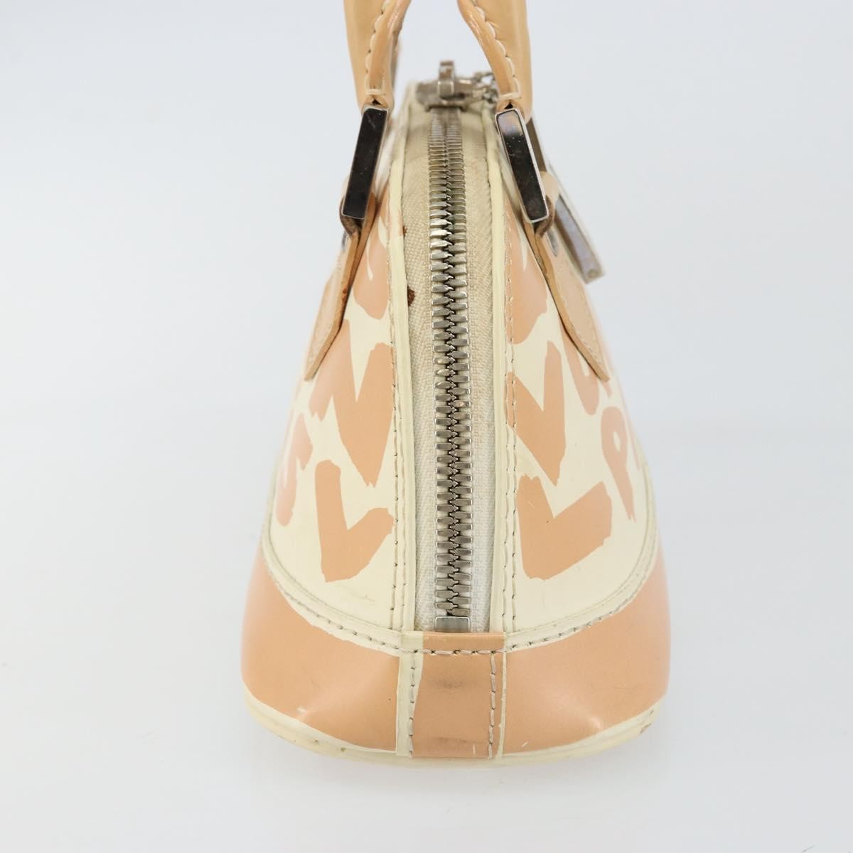Louis Vuitton Alma Handbag Limited Edition Graffiti Leather, WHITE, CANVAS, Handbag