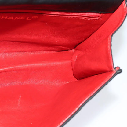 Chanel Chain Shoulder Bag Silk, BLACK, SATIN, Shoulder bag