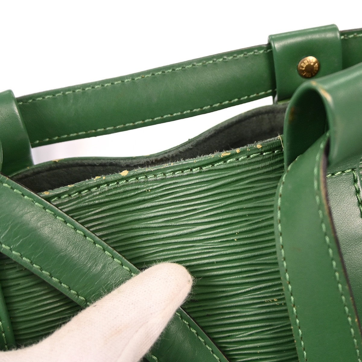 Louis Vuitton Randonnee Backpack Epi Leather, GREEN, LEATHER, Shoulder bag