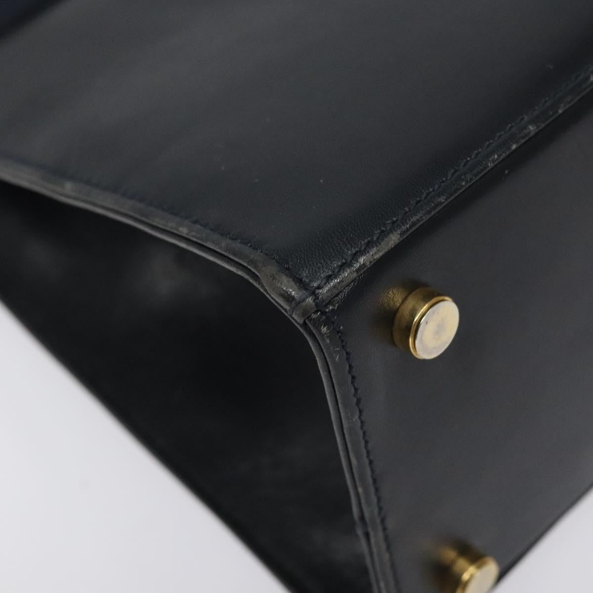 Salvatore Ferragamo Convertible Vara Bow Tote Leather, NAVY, LEATHER, Tote bag