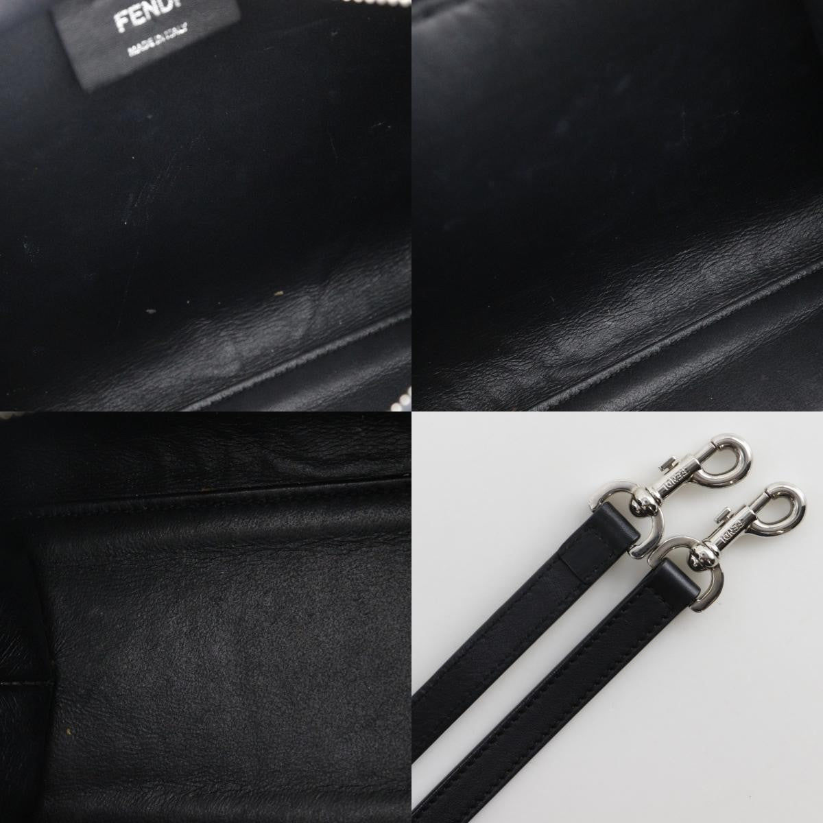 Fendi Petite 3Jours Bag Leather, BLACK, LEATHER, Handbag