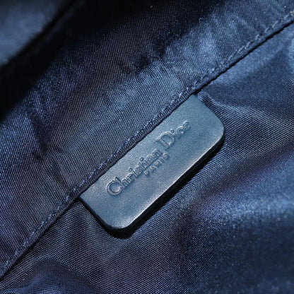 Christian Dior Saddle Zip Pouch Diorissimo Canvas, NAVY, CANVAS, Clutche & pouche