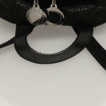 Stella McCartney Falabella Flap Pocket Backpack Shaggy Deer, BLACK, SUEDE, Backpack