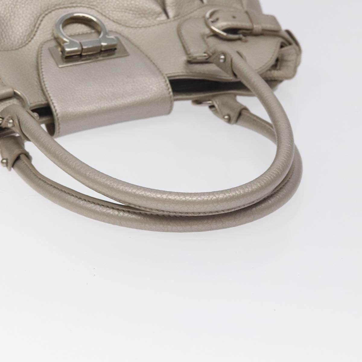 Salvatore Ferragamo Marisa Satchel Leather, SILVER, LEATHER, Shoulder bag
