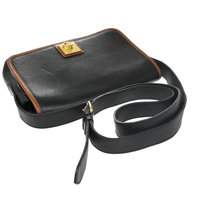 Celine Vintage Shoulder Bag Leather, Black, Leather, Shoulder Bag