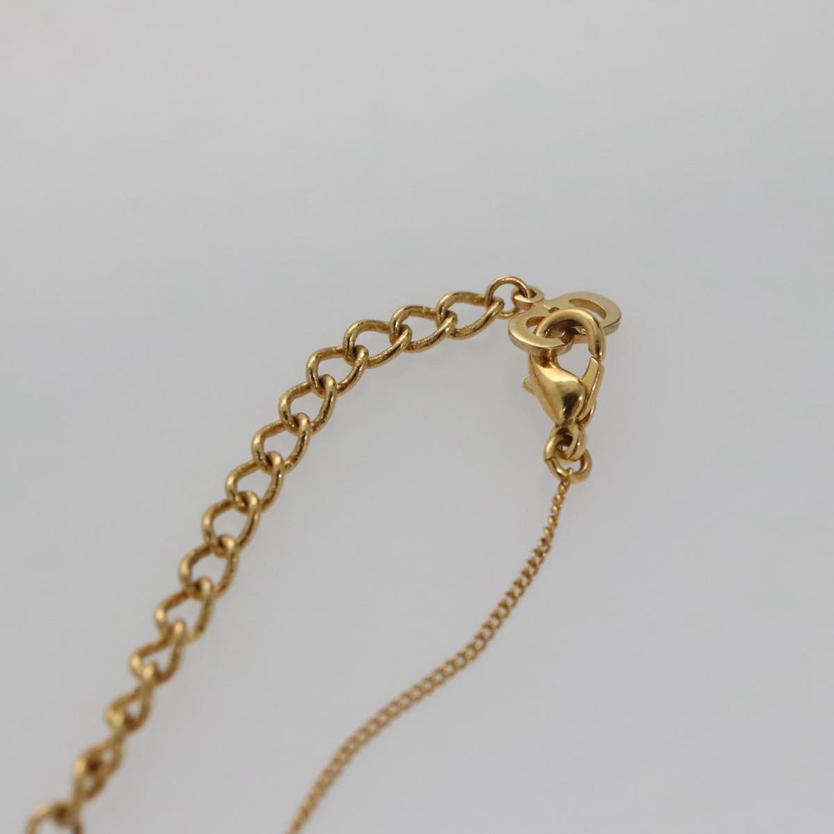Christian Dior D logo Pendant Necklace Metal, GOLD, METAL, Necklace