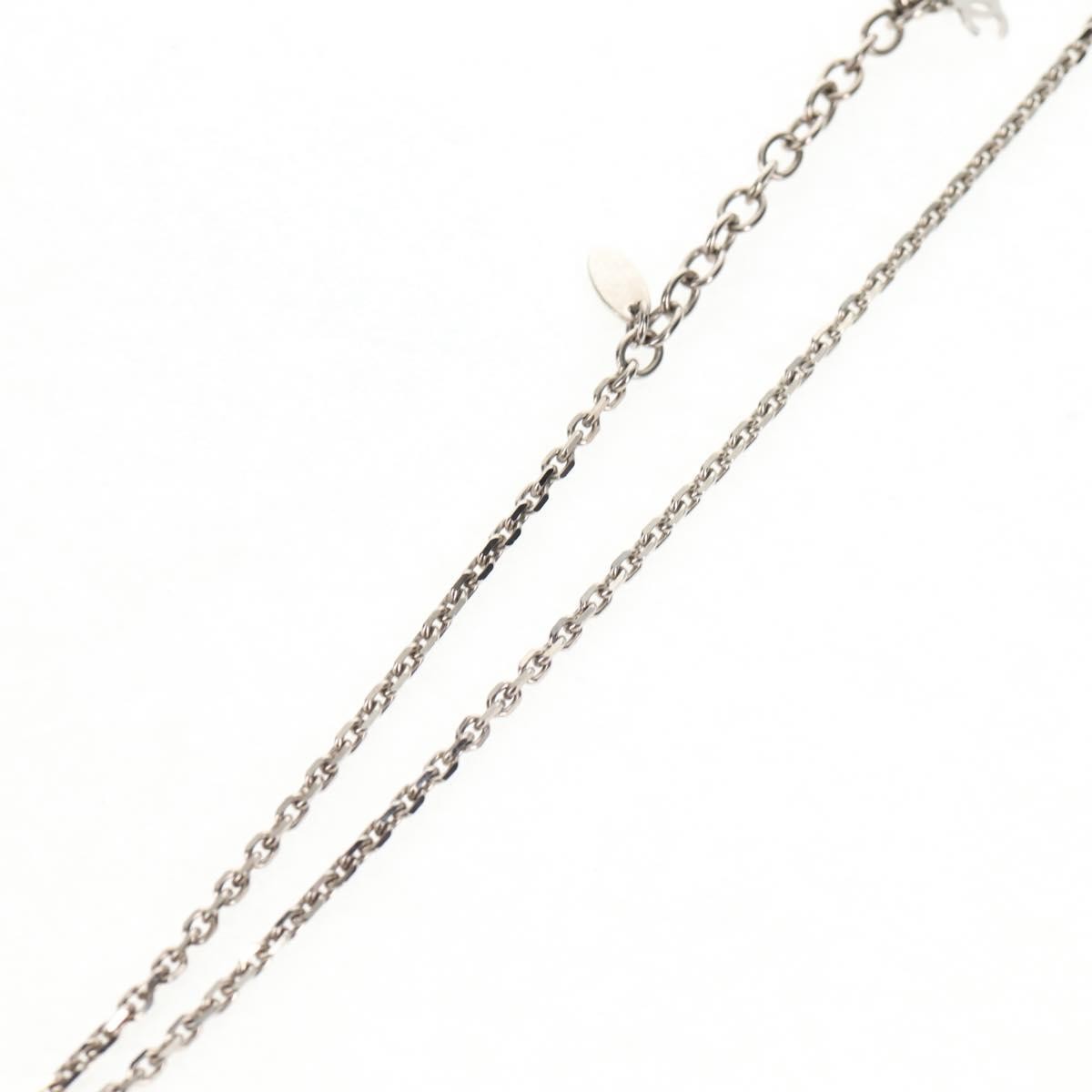 Chanel Vintage CC Pendant Long Necklace Metal, SILVER, METAL, Necklace