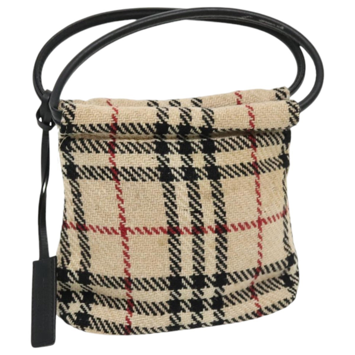 Burberry Nova check Pochette Canvas, BEIGE, CANVAS, Clutche & pouche