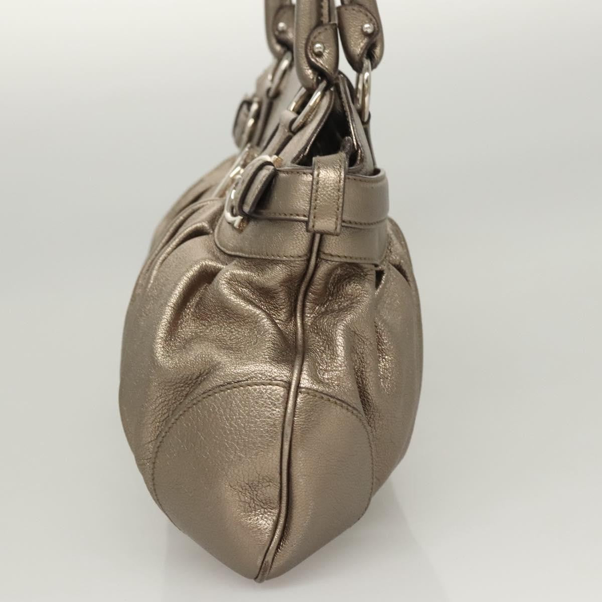 Salvatore Ferragamo Marisa Satchel Leather, GOLD, LEATHER, Handbag