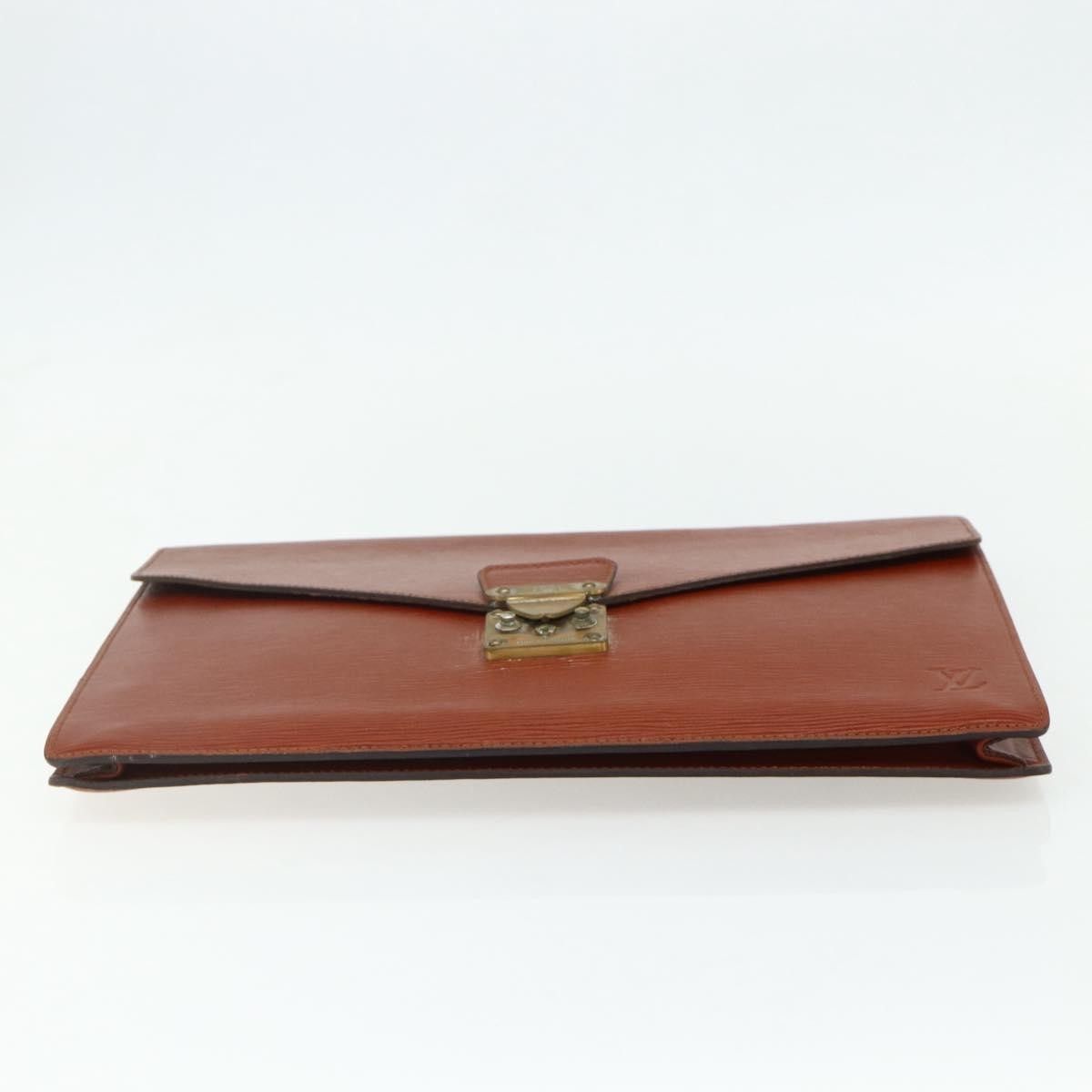 Louis Vuitton Porte-Documents Senateur Bag Epi Leather, Brown, Leather, Clutch