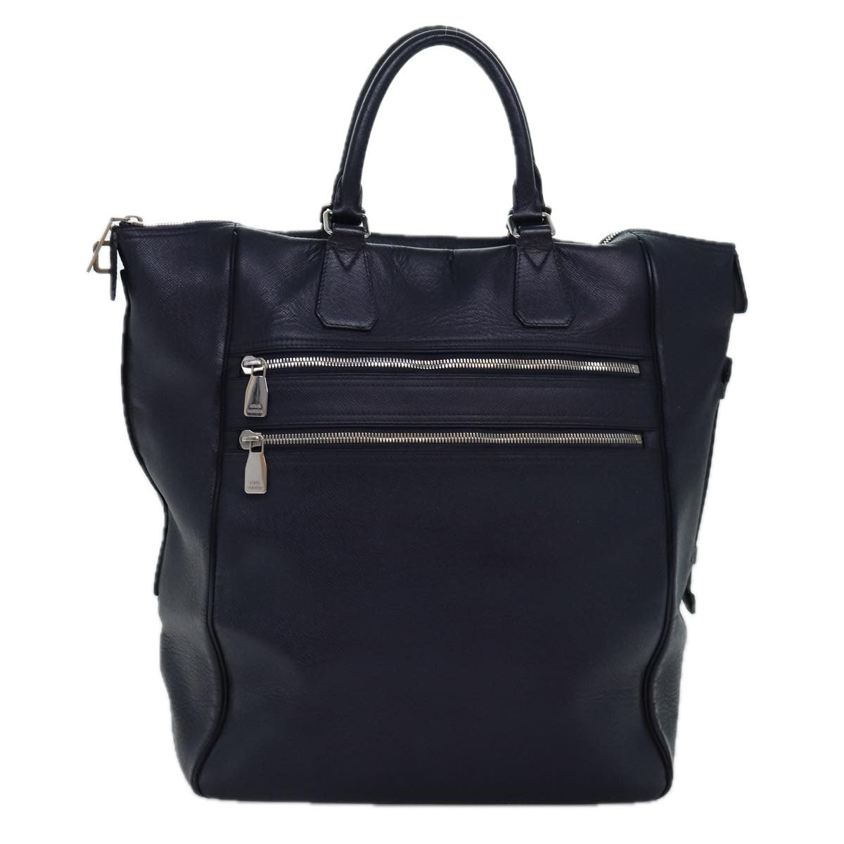 Louis Vuitton Zippe Cabas Taiga Leather, NAVY, LEATHER, Tote bag