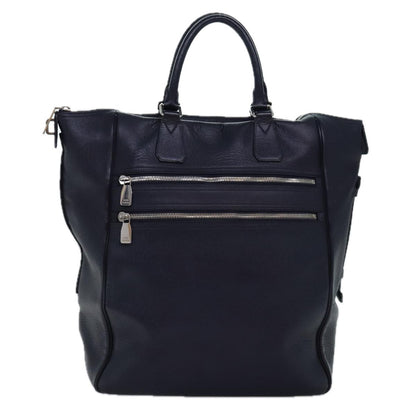 Louis Vuitton Zippe Cabas Taiga Leather, NAVY, LEATHER, Tote bag