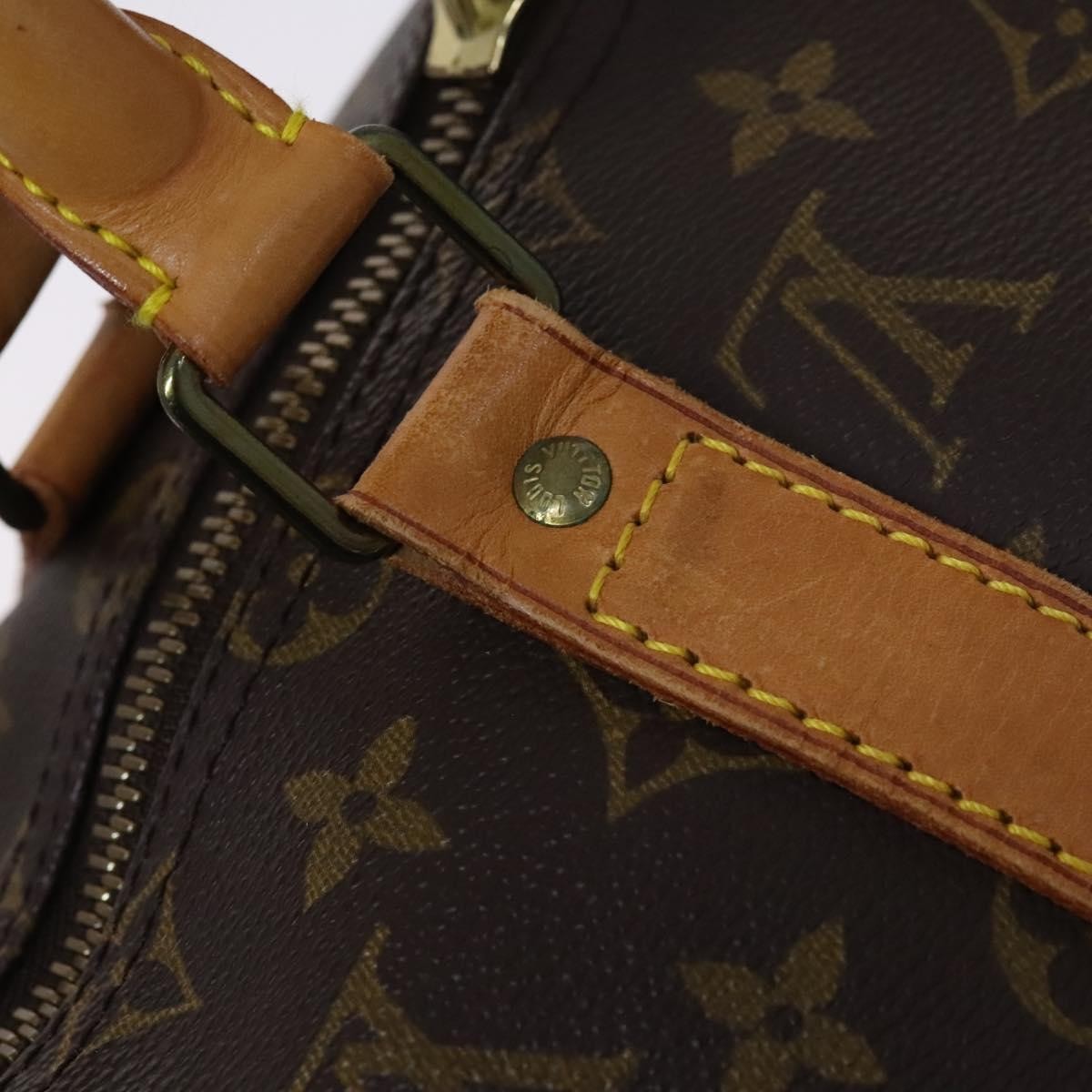 Louis Vuitton Keepall Bag Monogram Canvas, BROWN, CANVAS, Travel bag