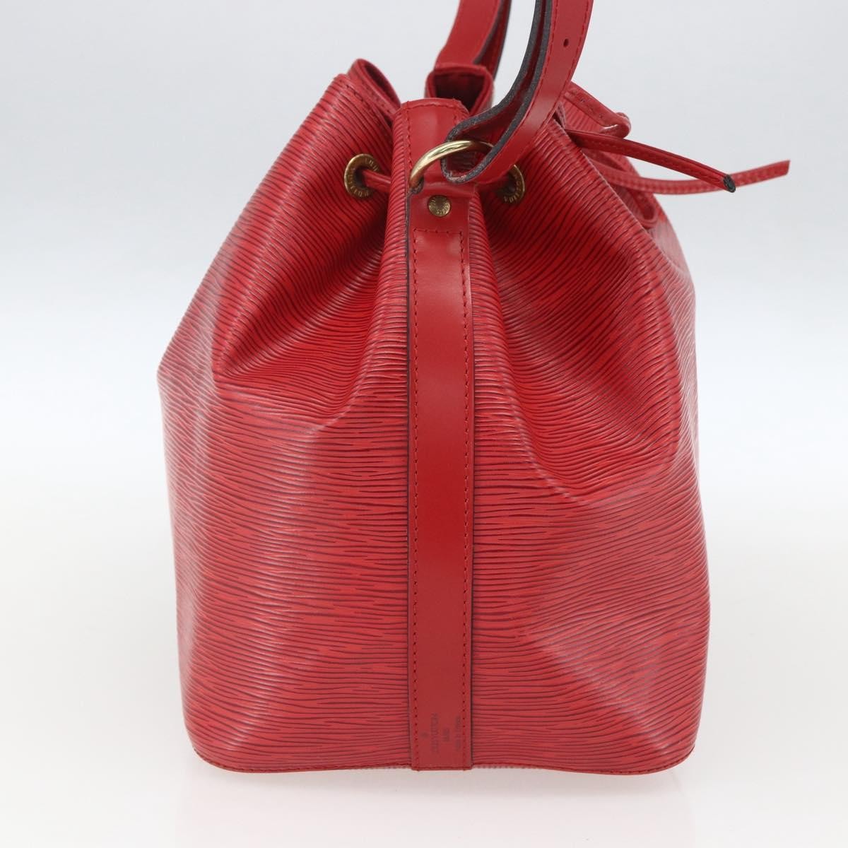 Louis Vuitton Petit Noe Handbag Epi Leather, RED, LEATHER, Shoulder bag