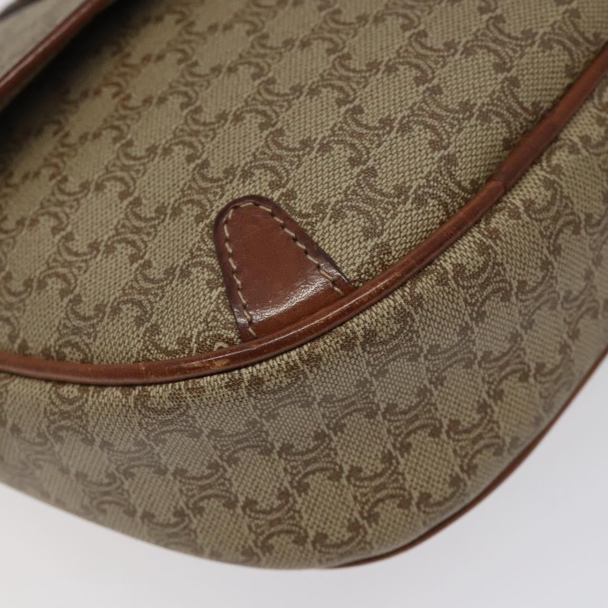 Celine Macadam Shoulder Bag PVC Leather, BEIGE, CANVAS, Shoulder bag