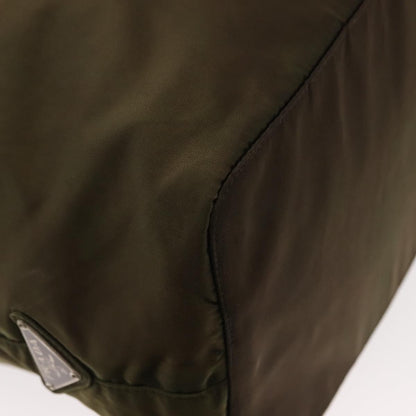 Prada Resin Handle Tote Tessuto, Khaki, Nylon, Tote Bag