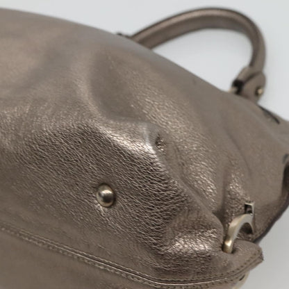 Salvatore Ferragamo Sofia Satchel Smooth Leather, GOLD, LEATHER, Handbag