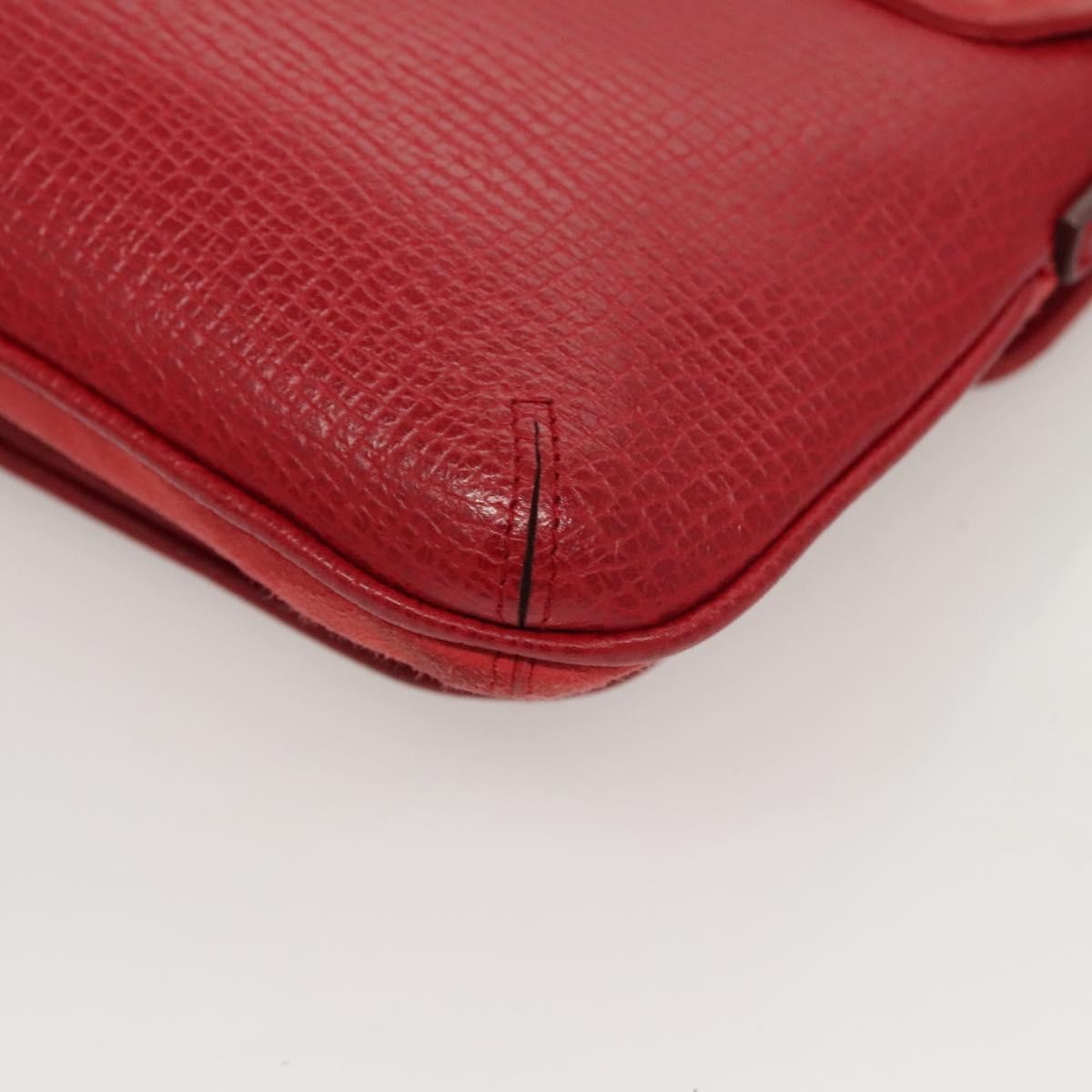Loewe Anagram Shoulder Bag Leather, RED, SUEDE, Shoulder bag