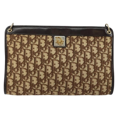 Christian Dior Vintage Trotter Shoulder Bag Canvas, BROWN, CANVAS, Shoulder bag