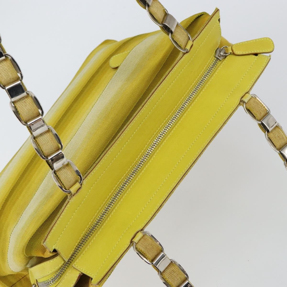 Salvatore Ferragamo Vala tote Canvas, YELLOW, CANVAS, Tote bag