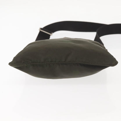 Prada Front Pocket Messenger Bag Tessuto, Khaki, Nylon, Shoulder Bag