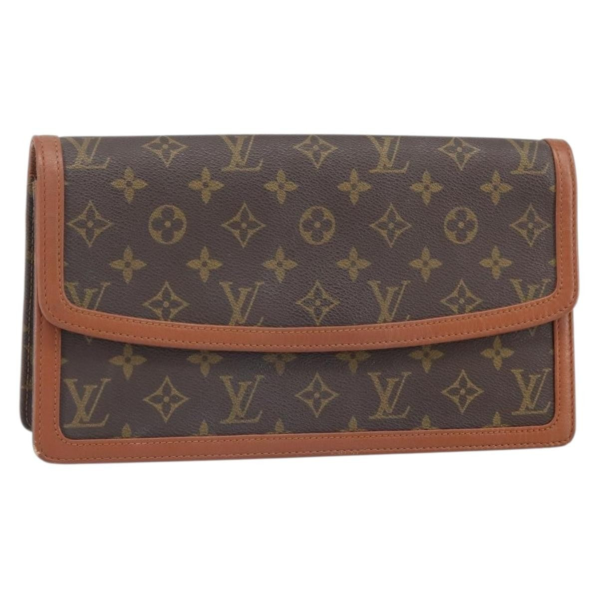 Louis Vuitton Dame Pochette Monogram Canvas, BROWN, CANVAS, Clutche & pouche
