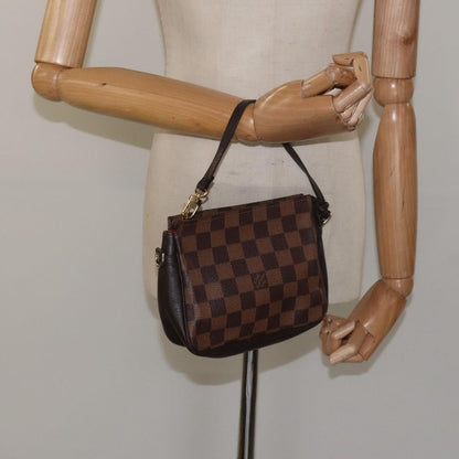 Louis Vuitton Trousse Make Up Bag Damier, BROWN, CANVAS, Clutche & pouche