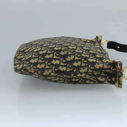 Christian Dior Vintage Trotter Shoulder Bag Canvas, NAVY, CANVAS, Shoulder bag