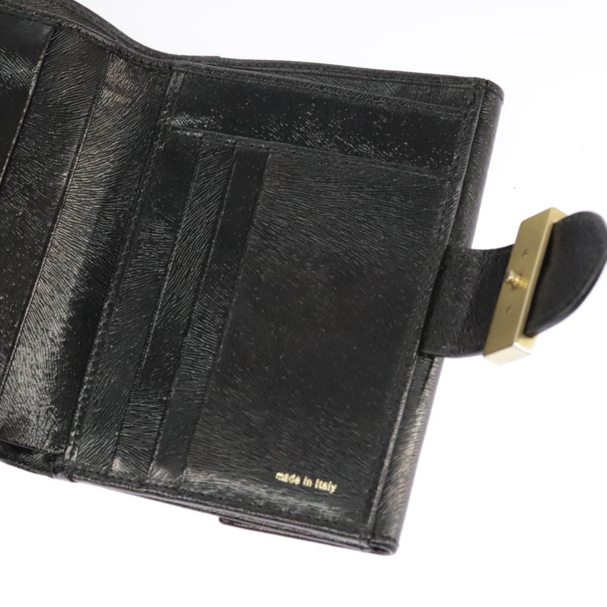 Fendi Bifold Flat Wallet Joshua Vides Printed Leather, BLACK, LEATHER, Wallets