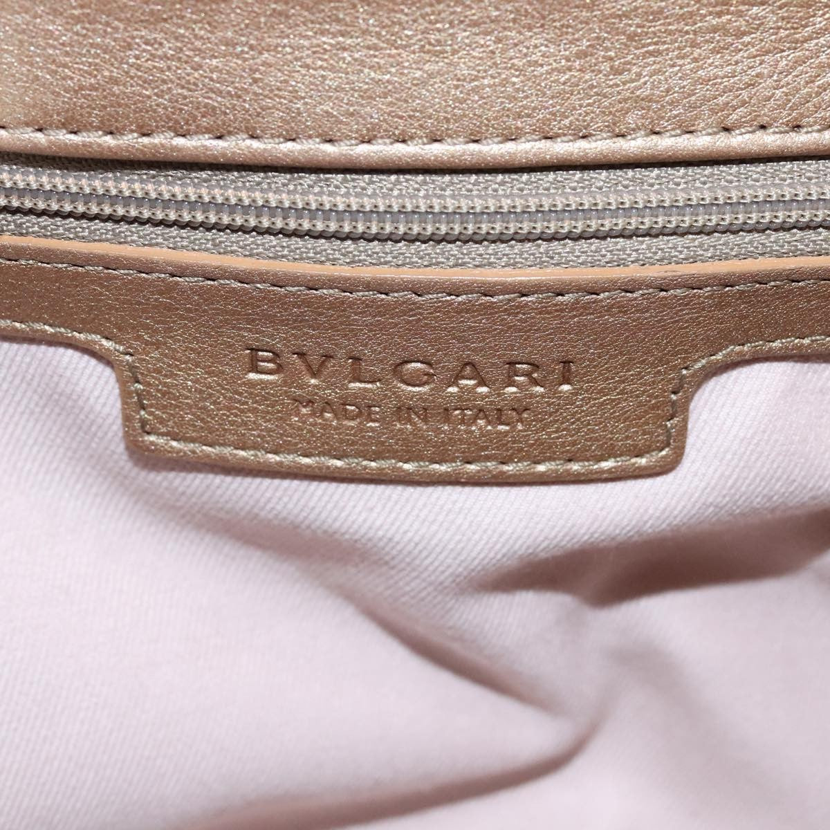 Bvlgari Chandra Flap Shoulder Bag Leather, GOLD, LEATHER, Shoulder bag