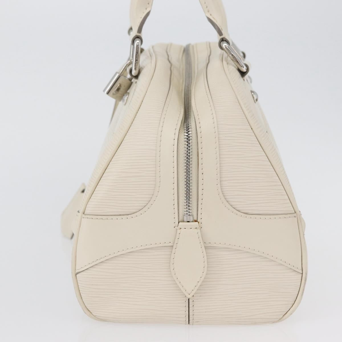 Louis Vuitton Montaigne Bowling Bag Epi Leather, WHITE, LEATHER, Handbag