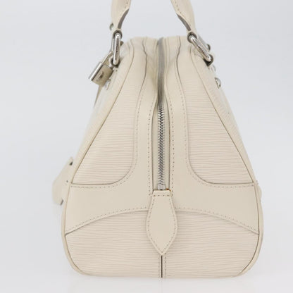 Louis Vuitton Montaigne Bowling Bag Epi Leather, WHITE, LEATHER, Handbag