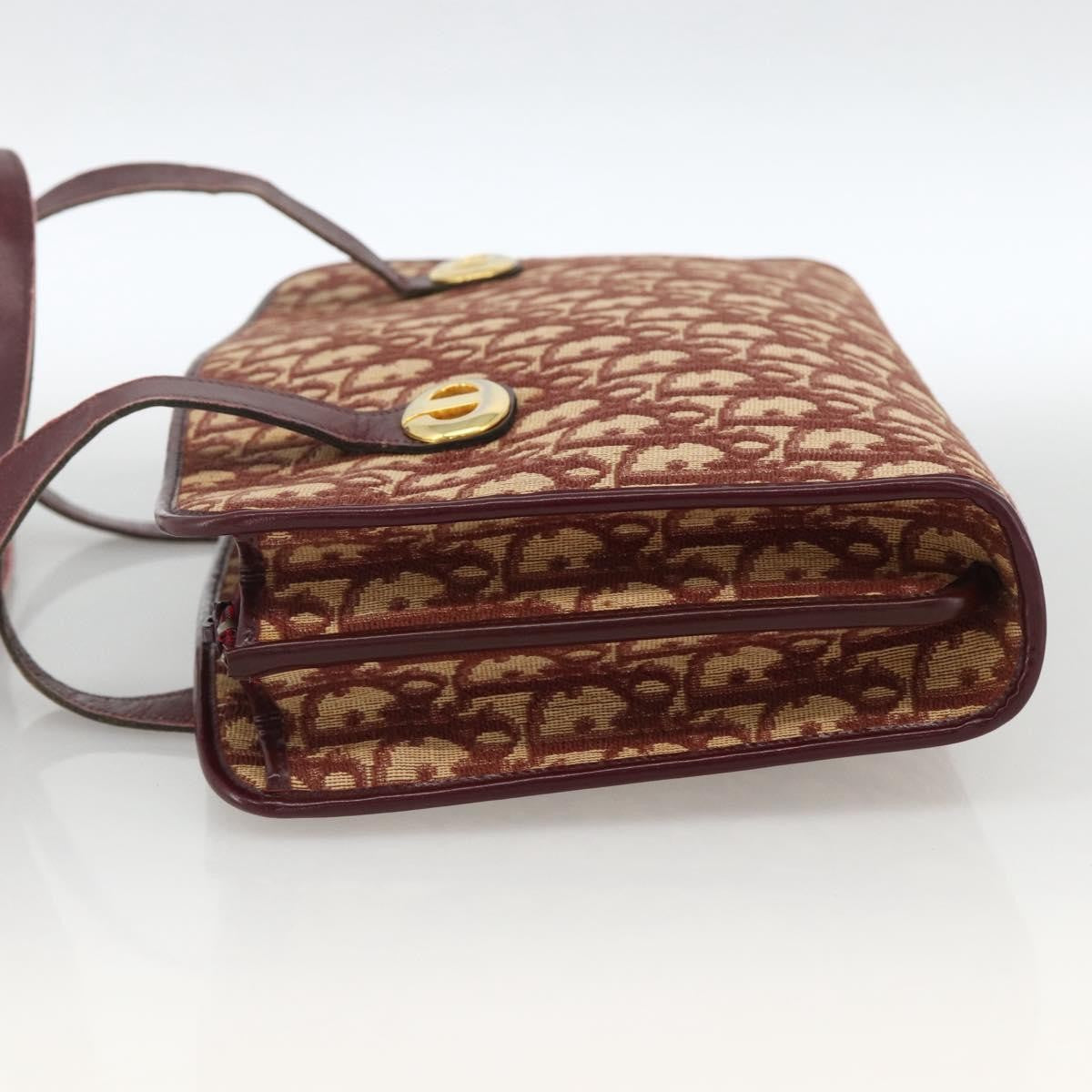 Christian Dior Vintage CD Trotter Handbag Canvas, RED, CANVAS, Handbag