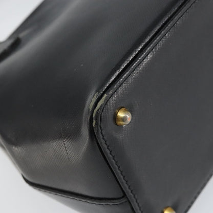 Versace Vintage Handbag Leather, BLACK, LEATHER, Handbag