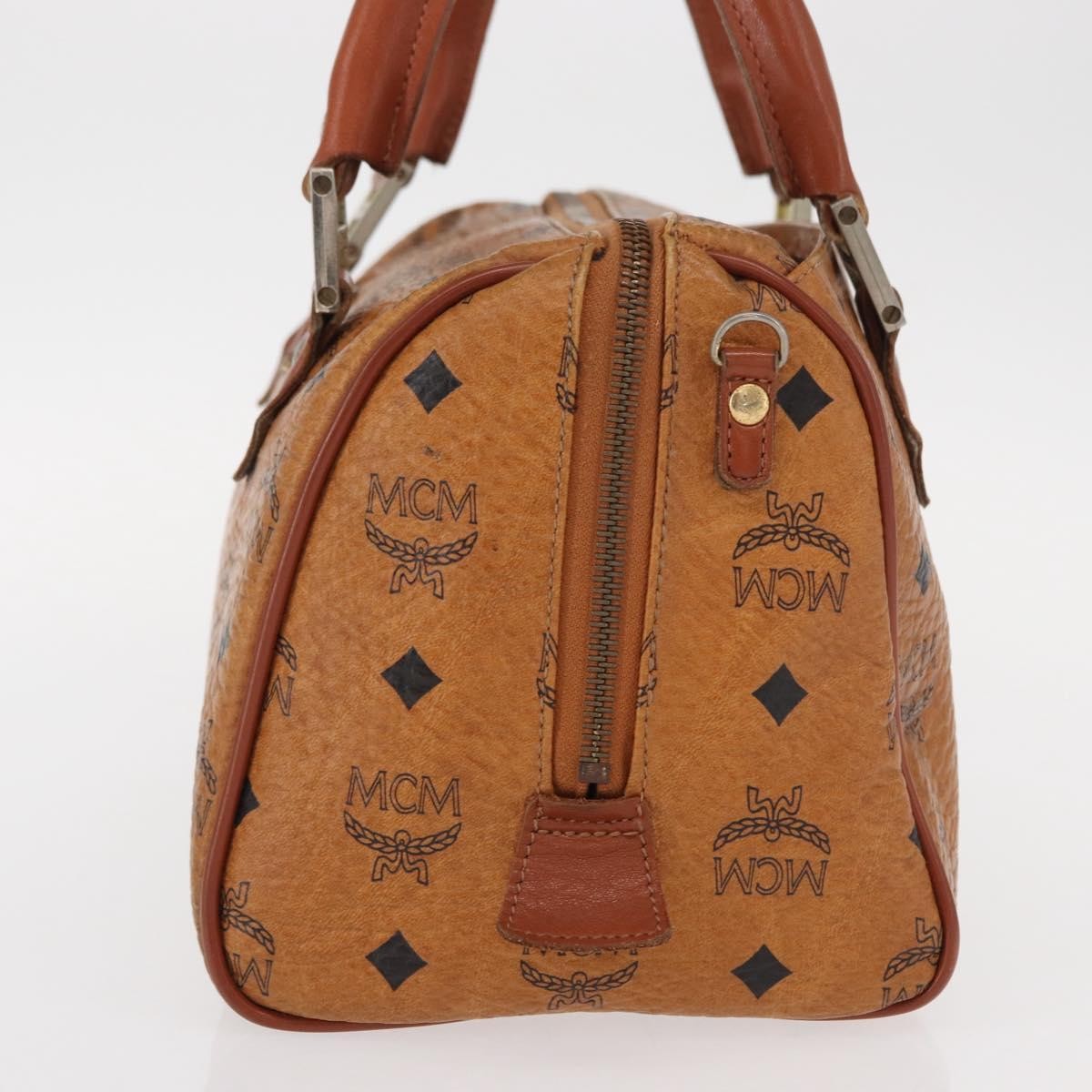 MCM Visetos logogramme Handbag Canvas and Leather, BROWN, CANVAS, Handbag
